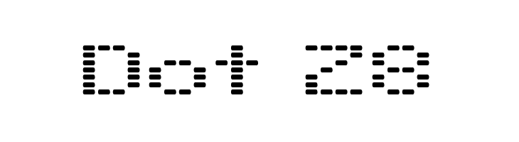 Dot 28  font caratteri gratis