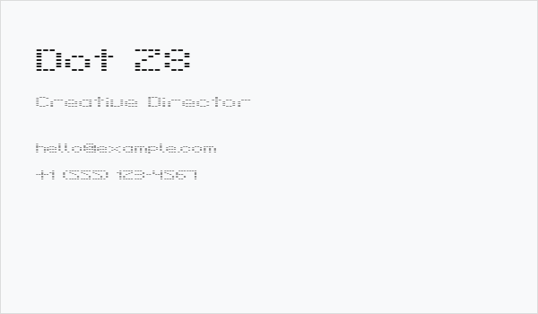 Dot 28 Business Card