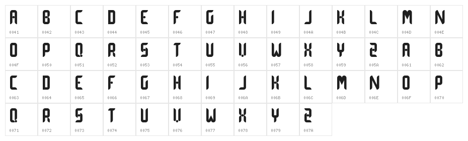 Dot Curve Regular Character Map