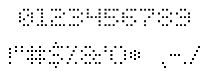 Dot Digital-7 Font OTHER CHARS