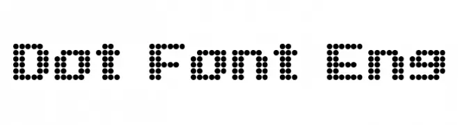 Dot Font Eng  Free Fonts Download