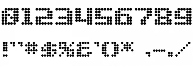 Dot Font Eng Font OTHER CHARS