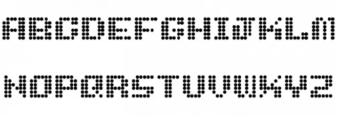 Dot Font Eng फ़ॉन्ट अपरकेस