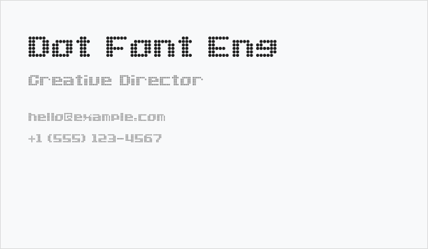 Dot Font Eng Business Card
