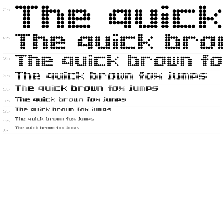 Dot Font Eng Waterfall