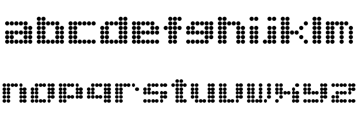 Dot Font Eng Font LOWERCASE