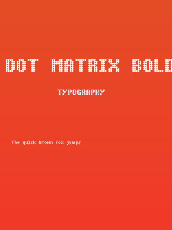 Dot Matrix Bold Poster