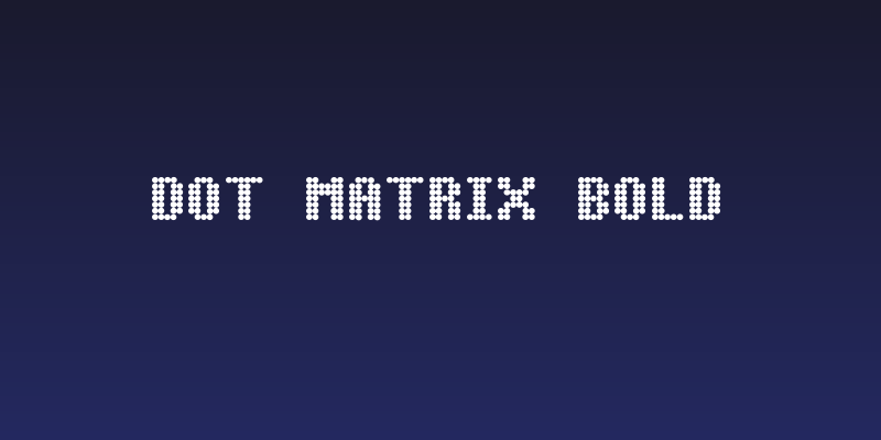 Dot Matrix Bold Social Header