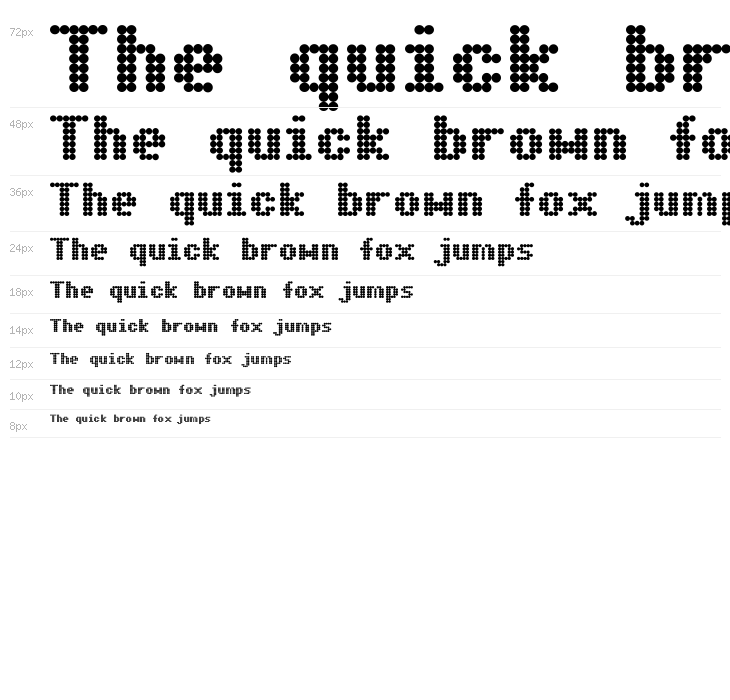 Dot Matrix Bold Waterfall