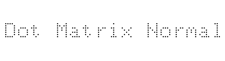 dot matrix printer font