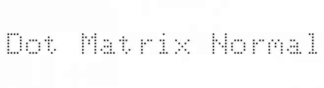 Dot Matrix Normal  Frei Schriftart Herunterladen