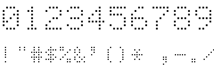 Dot Matrix Normal Font 6445