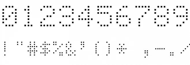 Dot Matrix Normal फ़ॉन्ट अन्य घर का काम
