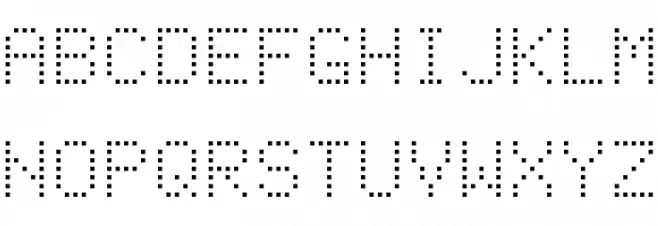 Dot Matrix Normal 字体 大写