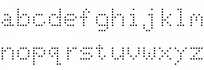 Dot Matrix Normal फ़ॉन्ट लोअरकेस