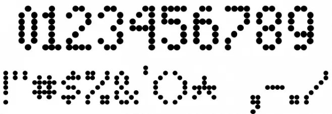Dot Matrix Шрифта ДРУГИЕ символов