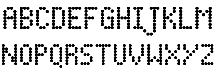 Dot Matrix 字体 大写