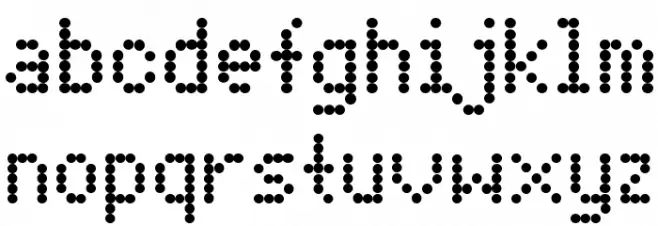 Dot Matrix Caratteri MINUSCOLO