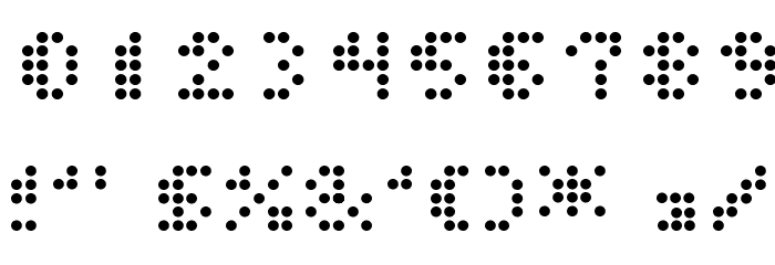 Dot Short of a Matrix Font OTHER CHARS