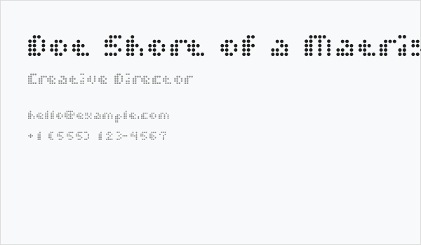 Dot Short of a Matrix Business Card