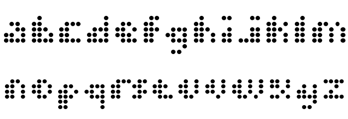 Dot Short of a Matrix Font LOWERCASE