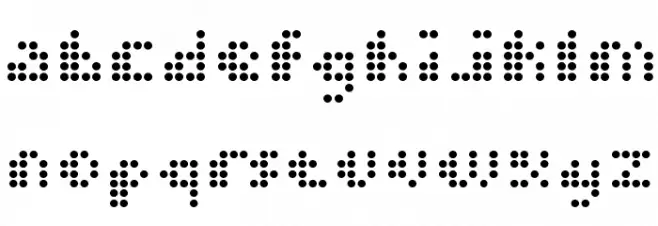 Dot Short of a Matrix Font LOWERCASE
