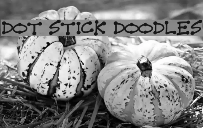 Dot Stick Doodles Font examples