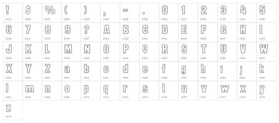 Dot Trail Character Map