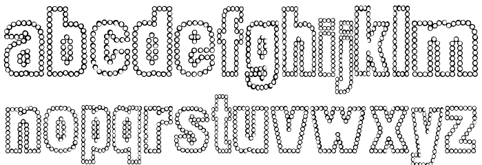 Dot Trail Font LOWERCASE