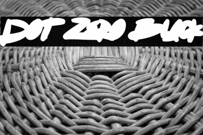 Dot Zero Black Font examples