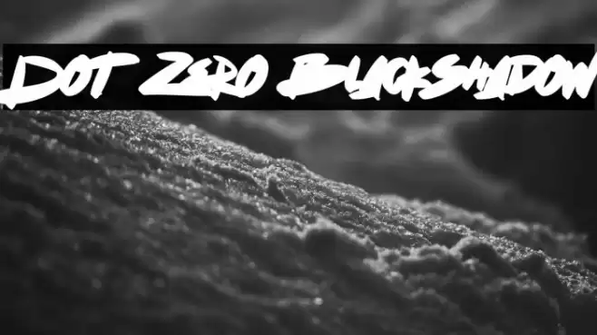 Dot Zero Blackshadow Font examples