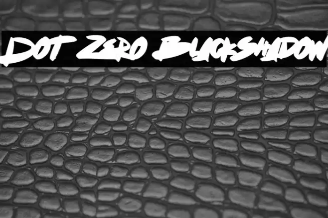 Dot Zero Blackshadow Font examples