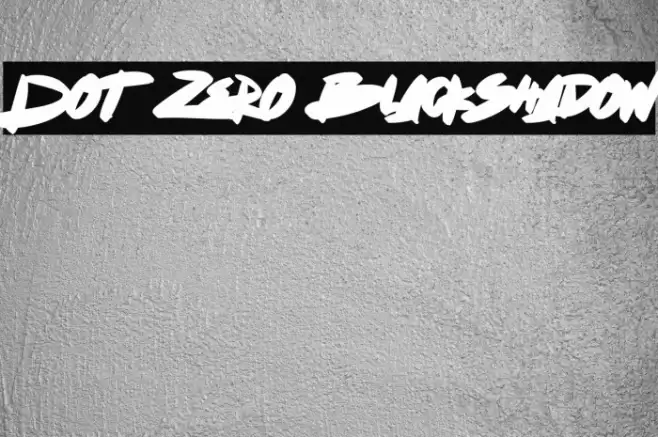 Dot Zero Blackshadow Font examples