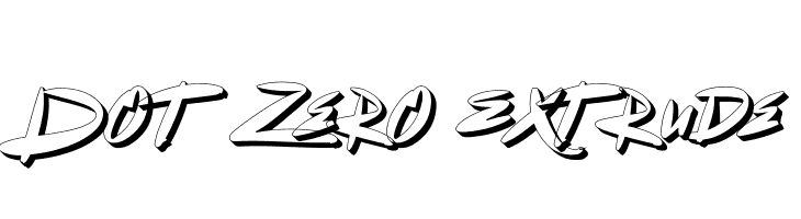 Dot Zero Extrude  フリーフォントのダウンロード
