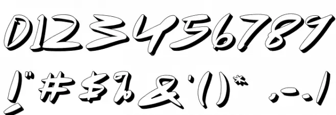 Dot Zero Extrude Font OTHER CHARS