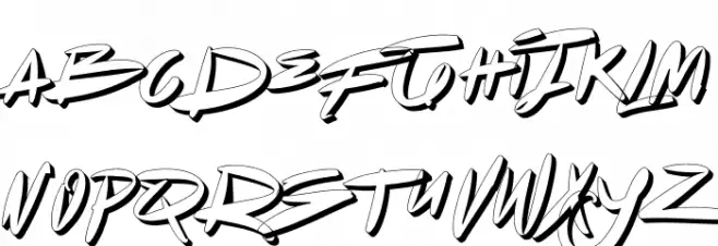 Dot Zero Extrude Schriftart Groß