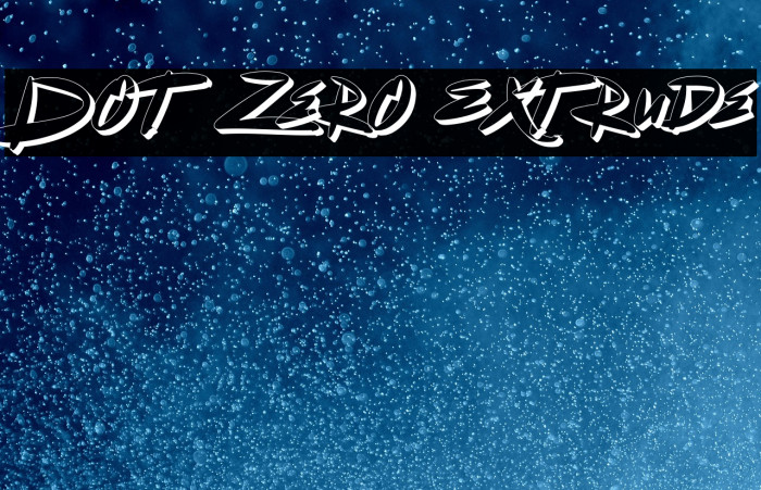 Dot Zero Extrude Example 1