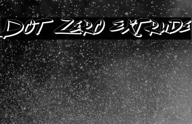Dot Zero Extrude Font examples