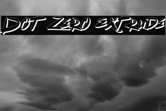 Dot Zero Extrude Font examples
