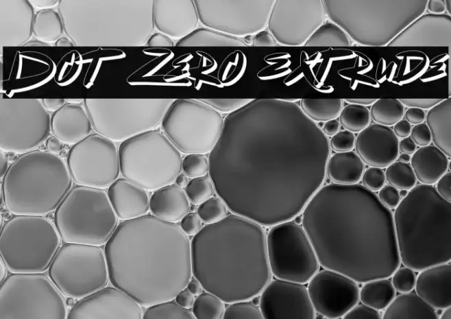 Dot Zero Extrude Font examples