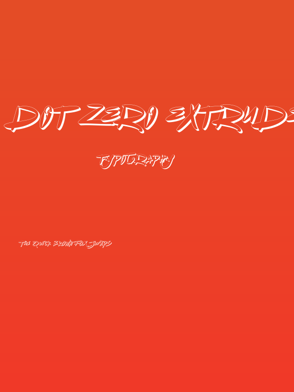 Dot Zero Extrude Poster