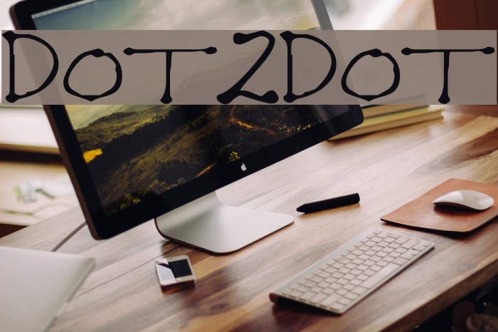 Dot2Dot Font examples