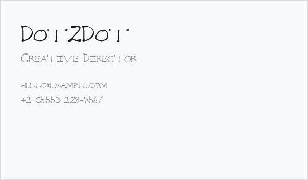 Dot2Dot Business Card