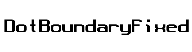 DotBoundary Fixed  Frei Schriftart Herunterladen