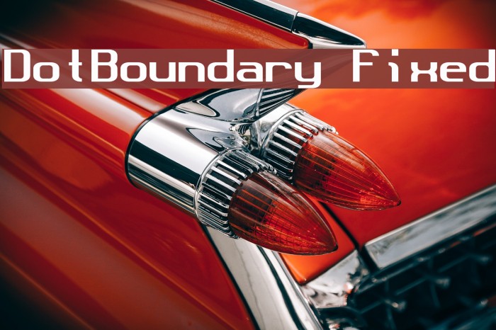 DotBoundary Fixed Font examples