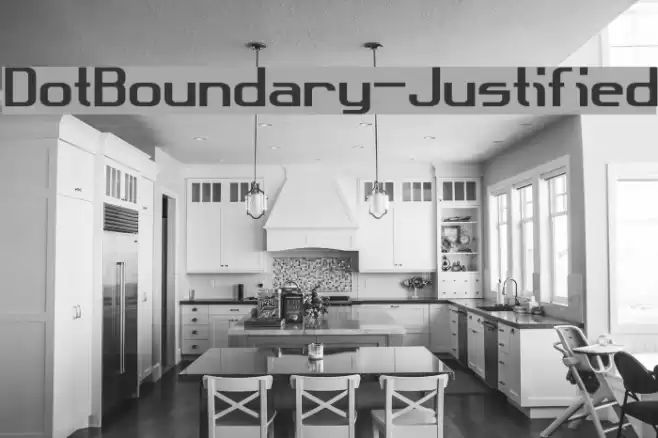DotBoundary-Justified Font examples