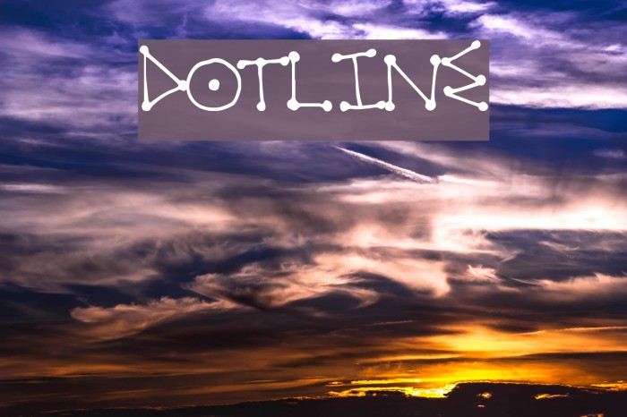 DotLine Font examples