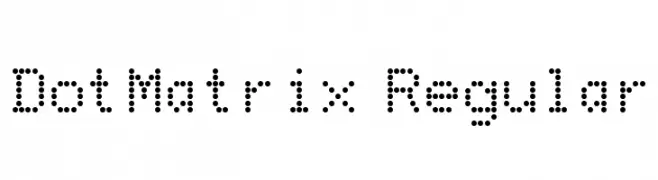 DotMatrix Regular  Free Fonts Download