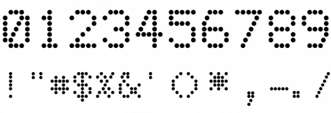 DotMatrix Regular Caratteri ALTRI CARATTERI