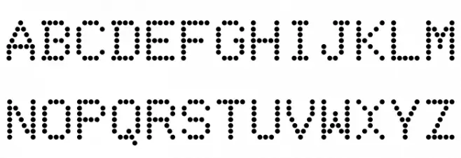 DotMatrix Regular Шрифта ВЕРХНИЙ
